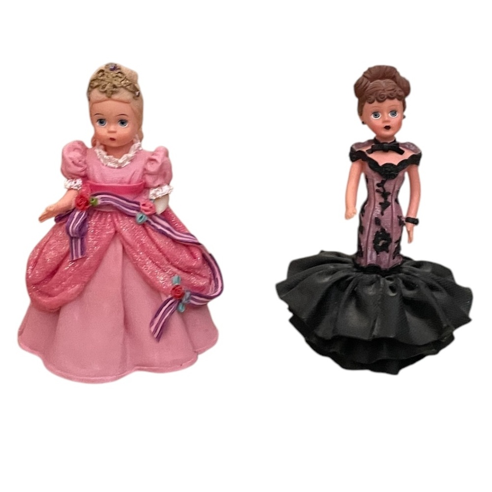 Pair Of Madame Alexander Resin "Opening Night Gala"‎ Cinderella Figurine Pink ,